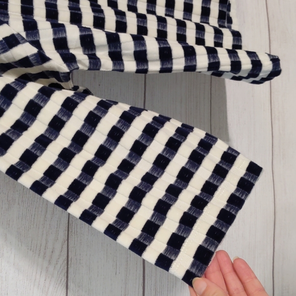 Texture & Thread Madewell navy and cream mock neck sweater XS - Picture 4 of 6